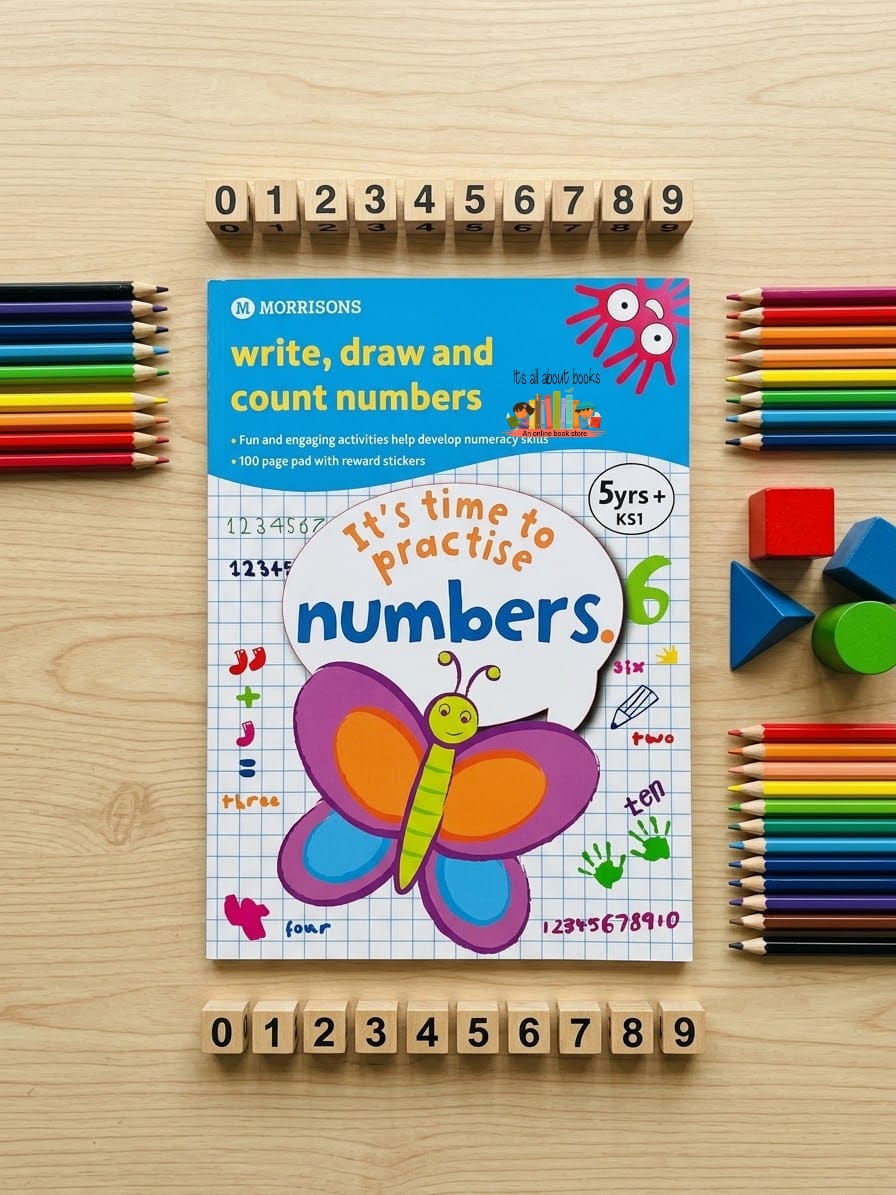 Write, Draw and Count Numbers | It's time to practise numbers | Maths Activity Pad