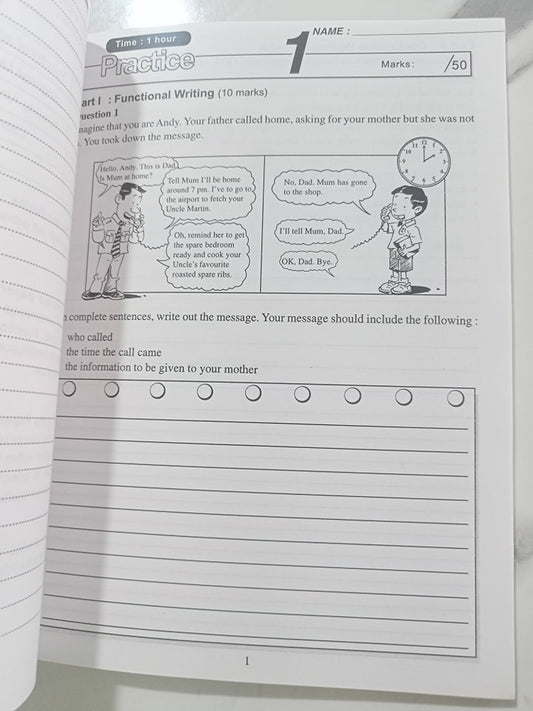 PSLE ENGLISH SELF TEST (picture composition and functional writing)