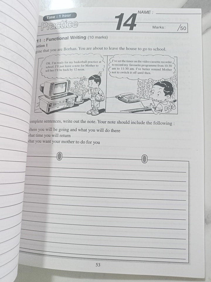 PSLE ENGLISH SELF TEST (picture composition and functional writing)