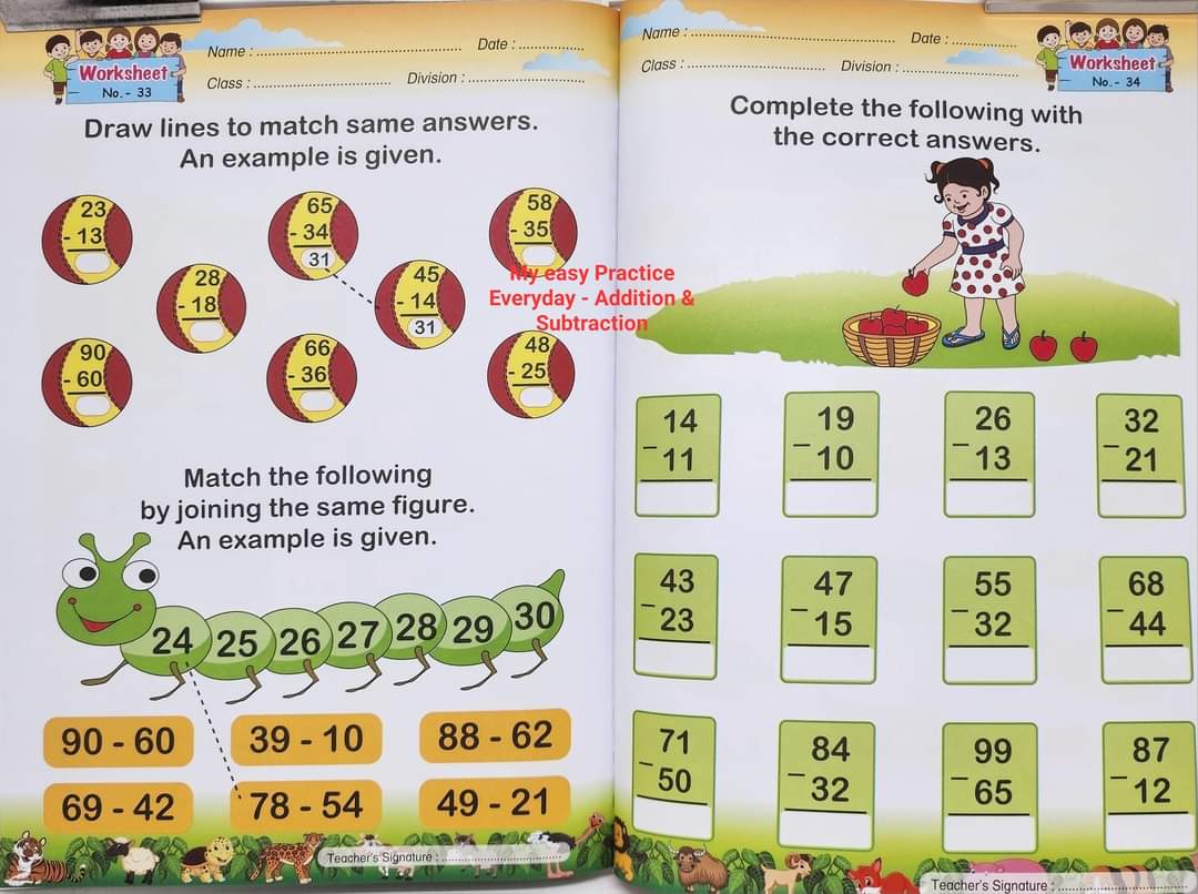 MY EASY PRACTICE EVERYDAY ADDITION AND SUBTRACTION