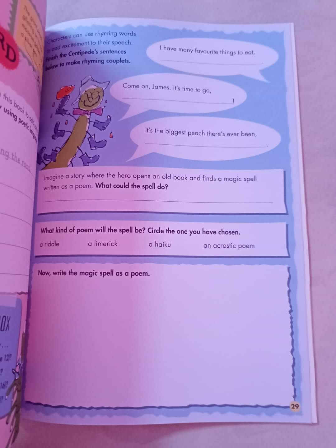 ROALD DAHL'S CREATIVE WRITING JAMES AND THE GIANT PEACH