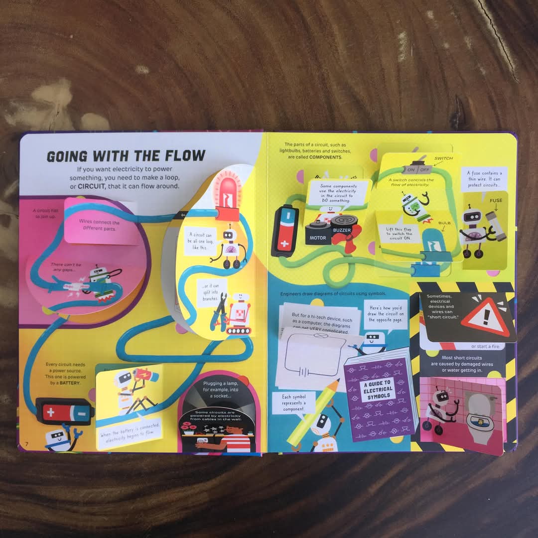 Usborne how it works lights (over 80 flaps)
