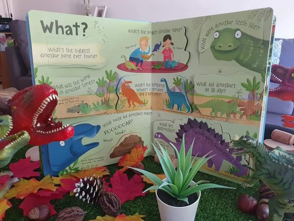 Usborne lift the flap questions and answers about dinosaurs