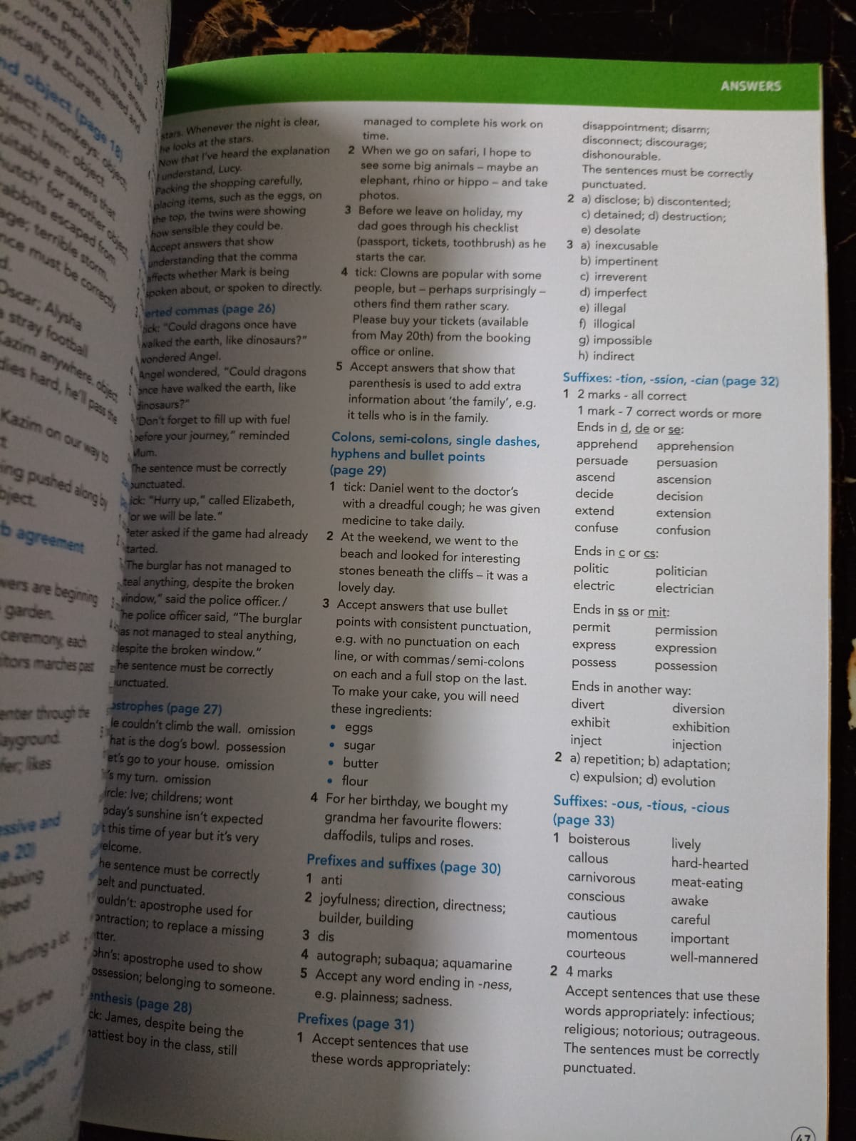 GRAMMAR, SPELLING AND PUNCTUATION