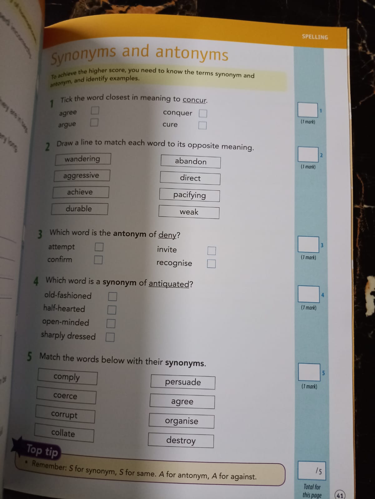 GRAMMAR, SPELLING AND PUNCTUATION