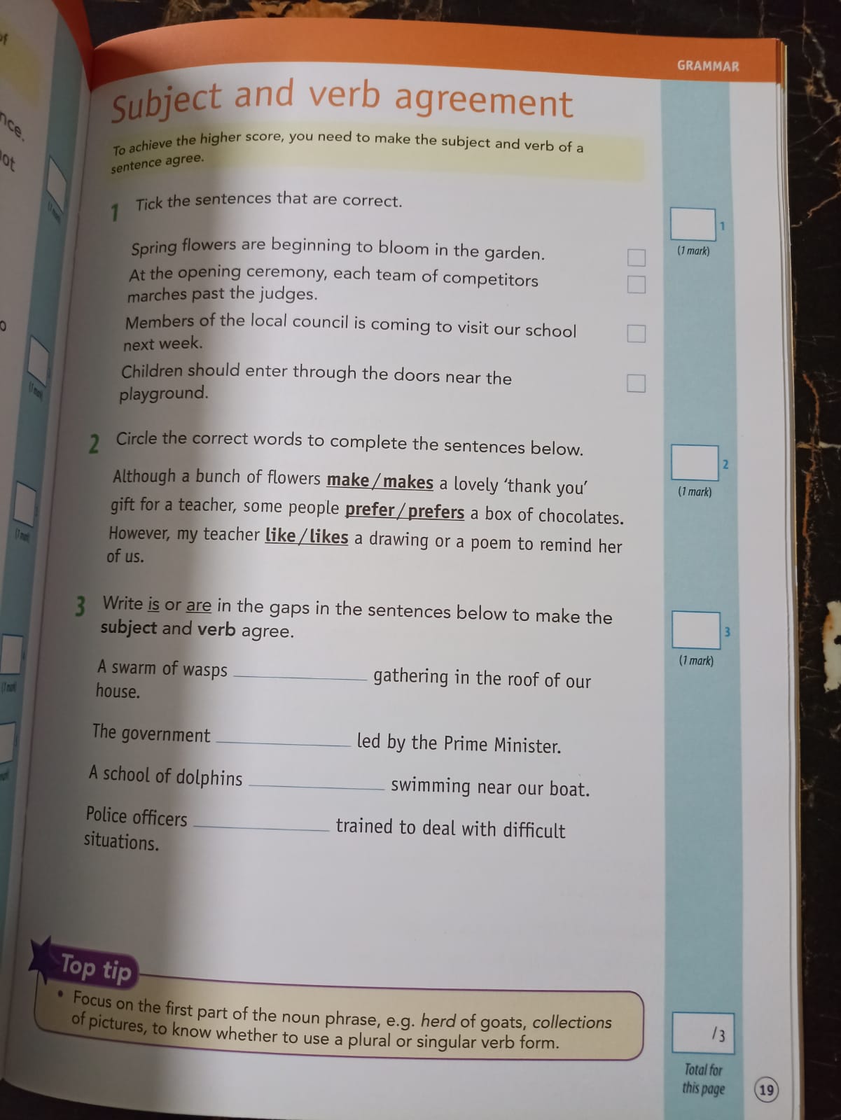 GRAMMAR, SPELLING AND PUNCTUATION