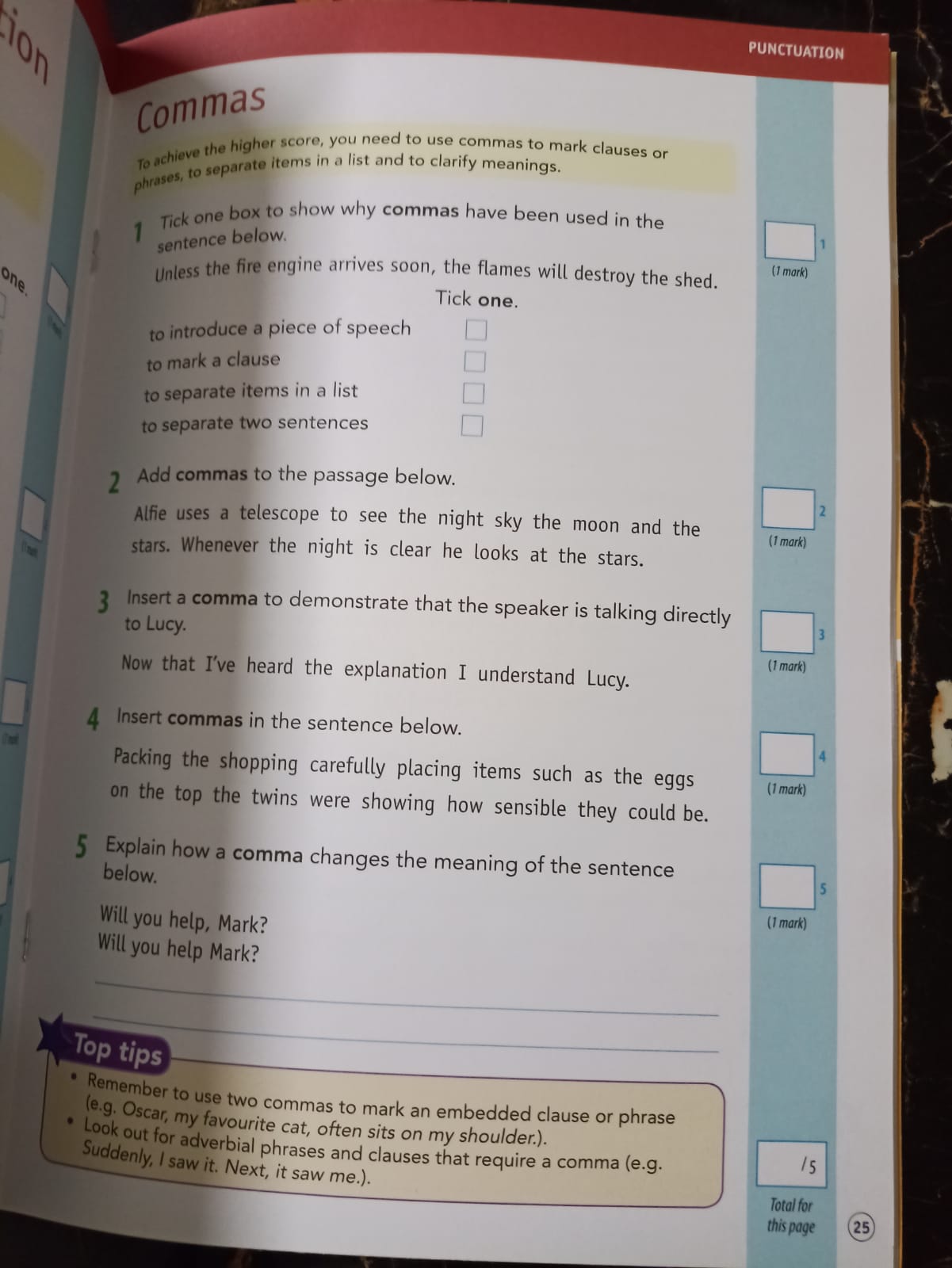 GRAMMAR, SPELLING AND PUNCTUATION