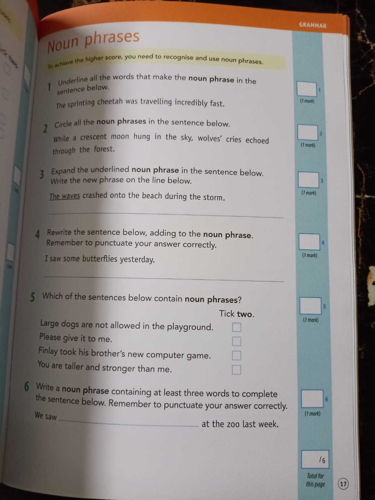 GRAMMAR, SPELLING AND PUNCTUATION