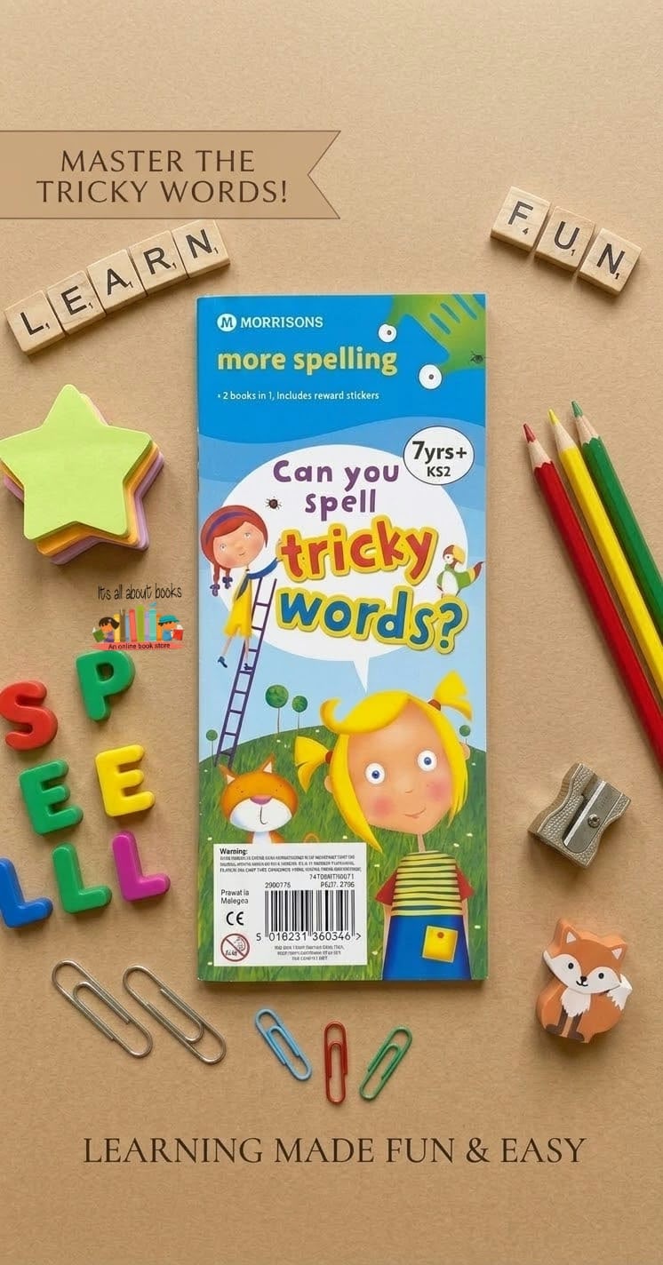 Spelling and More spelling (can you spell tricky words? 2 books in 1