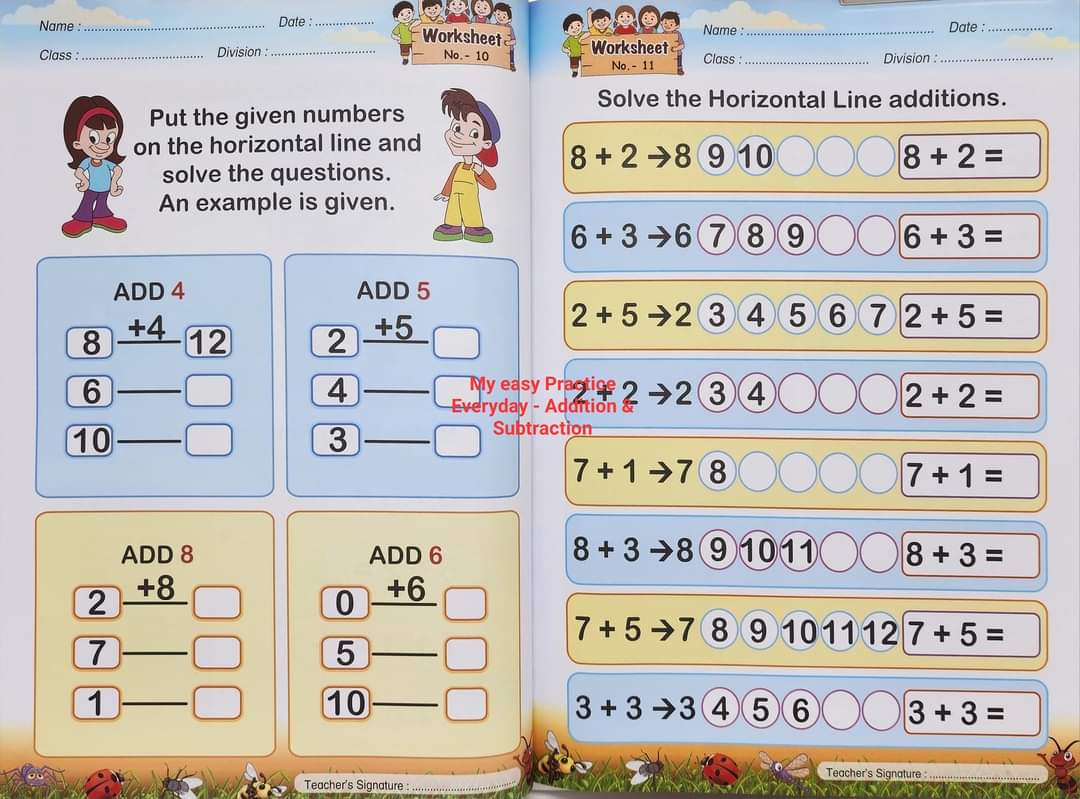 MY EASY PRACTICE EVERYDAY ADDITION AND SUBTRACTION