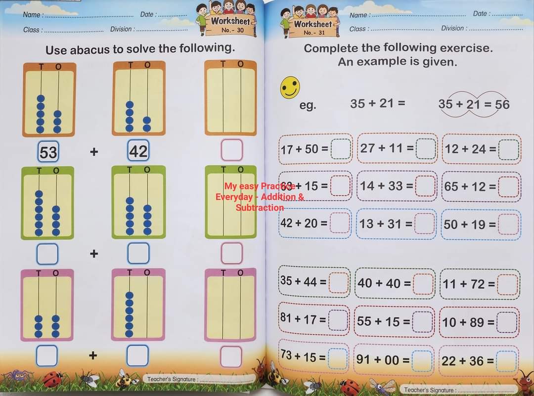 MY EASY PRACTICE EVERYDAY ADDITION AND SUBTRACTION