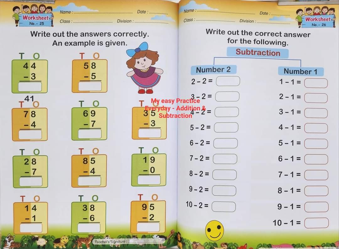 MY EASY PRACTICE EVERYDAY ADDITION AND SUBTRACTION