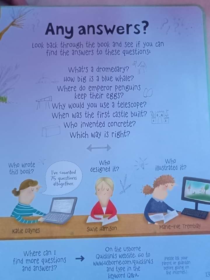 USBORNE LIFT THE FLAP QUESTIONS ANSWERS