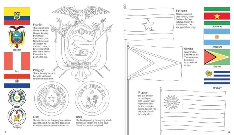 USBORNE FLAGS OF THE WORLD TO COLOUR