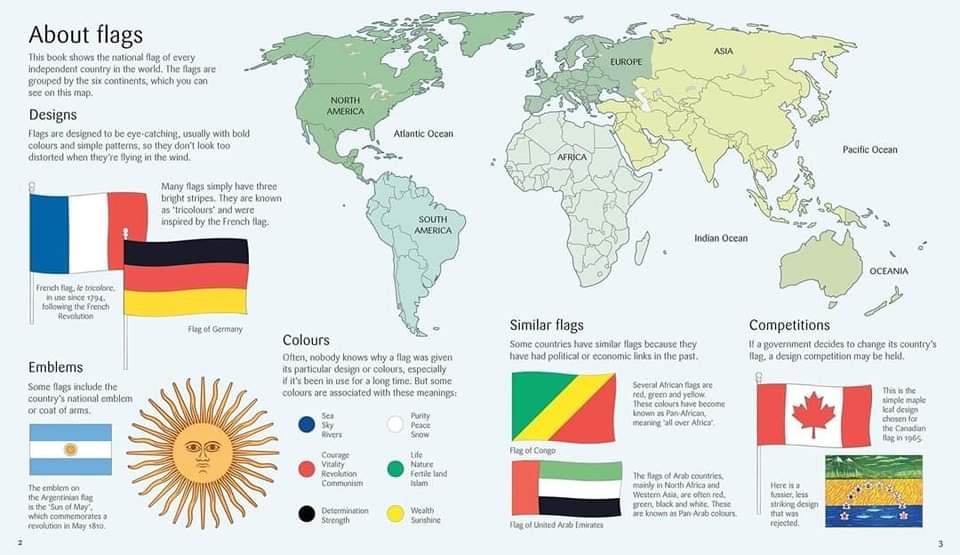 USBORNE FLAGS OF THE WORLD TO COLOUR