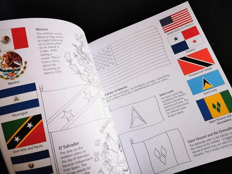 USBORNE FLAGS OF THE WORLD TO COLOUR