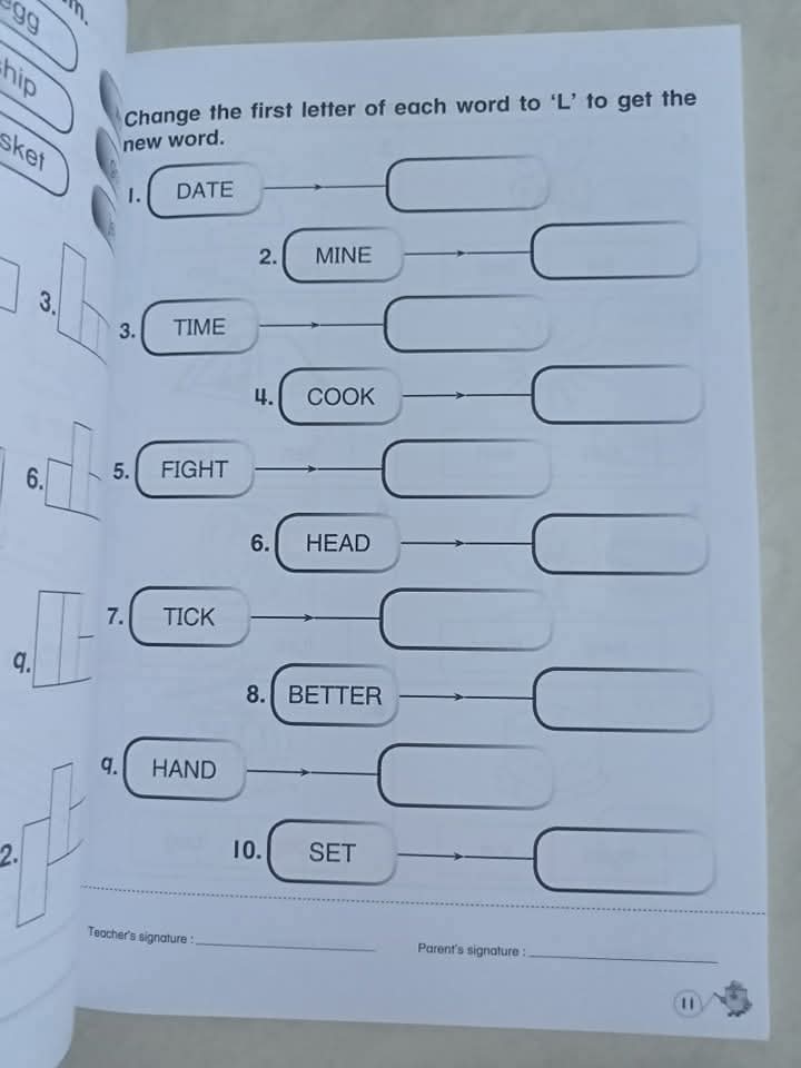 ENGLISH ACTIVITY FOR PRESCHOOLERS