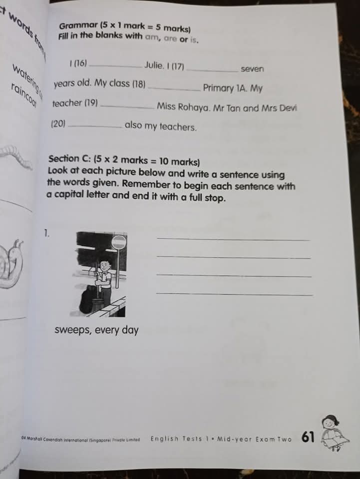 MY PALS ARE HERE (ENGLISH TEST 1)