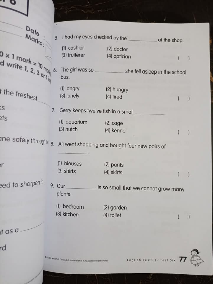 MY PALS ARE HERE (ENGLISH TEST 1)