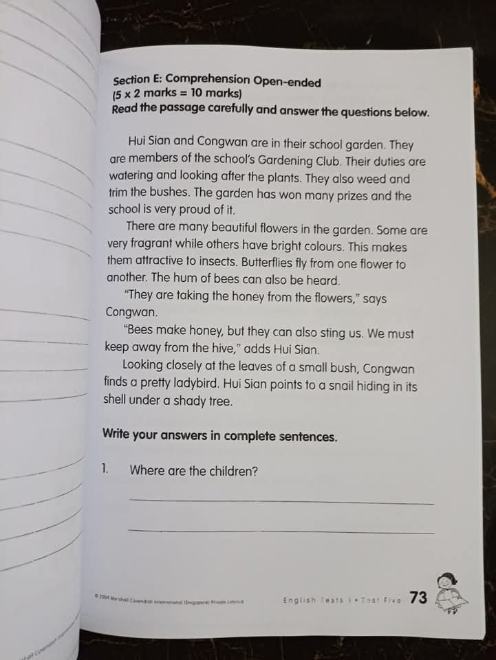 MY PALS ARE HERE (ENGLISH TEST 1)