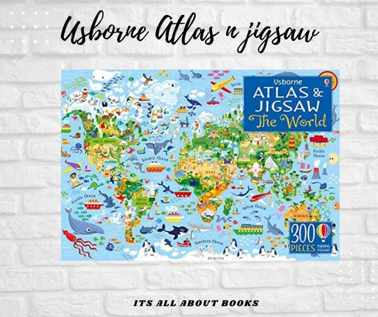 USBORNE ATLAS AND JIGSAW THE WORLD