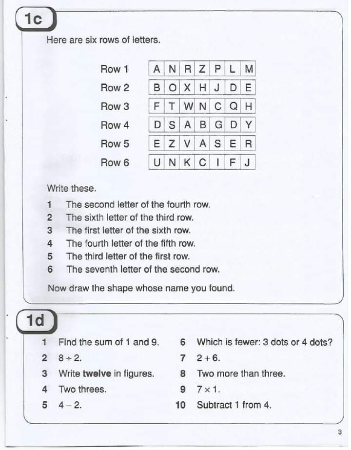 CAMBRIDGE MENTAL MATHS 1