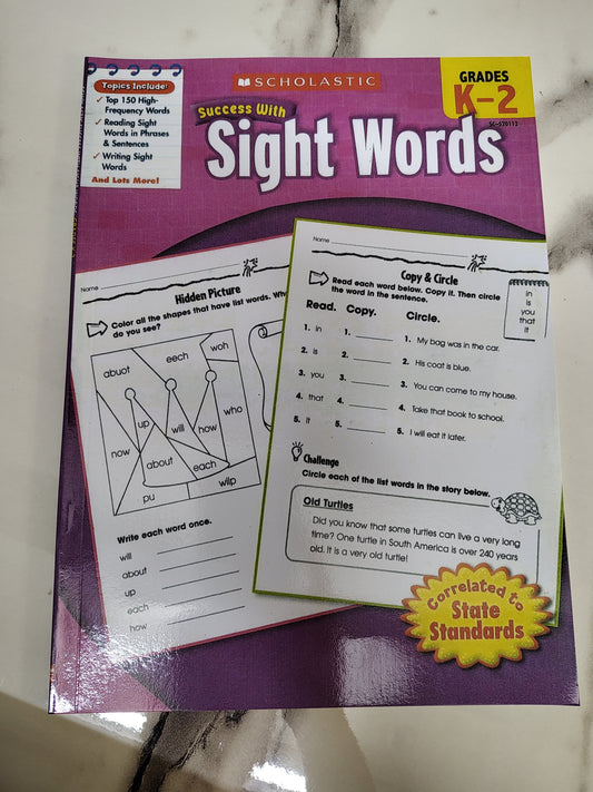 SUCCESS WITH SIGHT WORDS