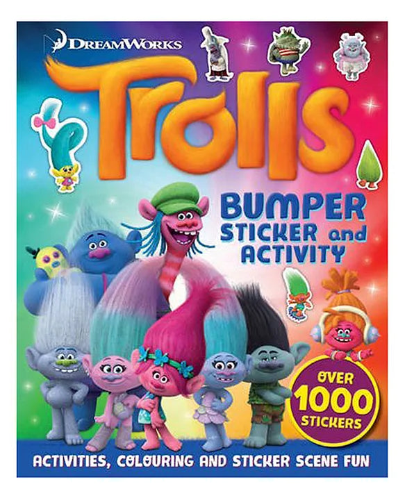 TROLLS BUMPER STICKER AND ACTIVITY BOOK