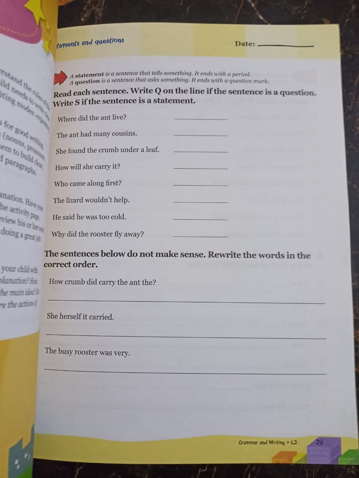 Grammr amd Writing L3